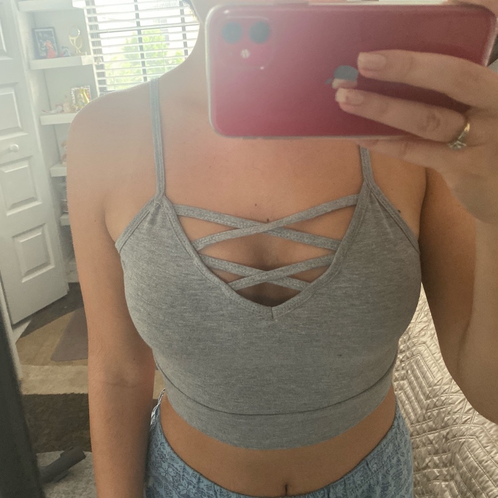 Grey crop top